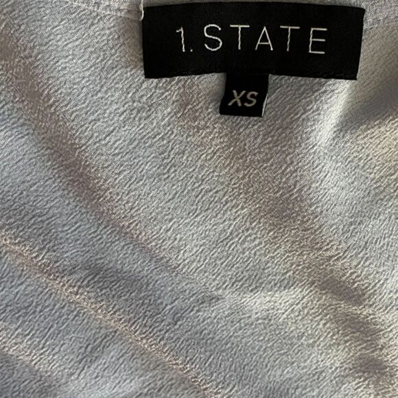 1.STATE Women's Blue Wrap Top Size XS - Picture 4 of 6